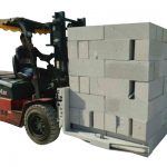 Hydraulisk gaffeltruck betonsten / klemme til blokering