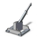 Maskinel fast fastgørelsesvogn monteret gaffeltrucks kran